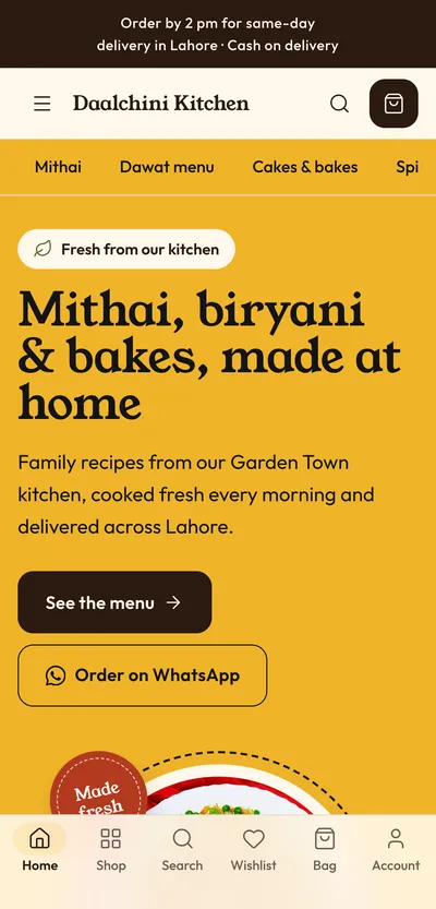 Masala theme on a phone