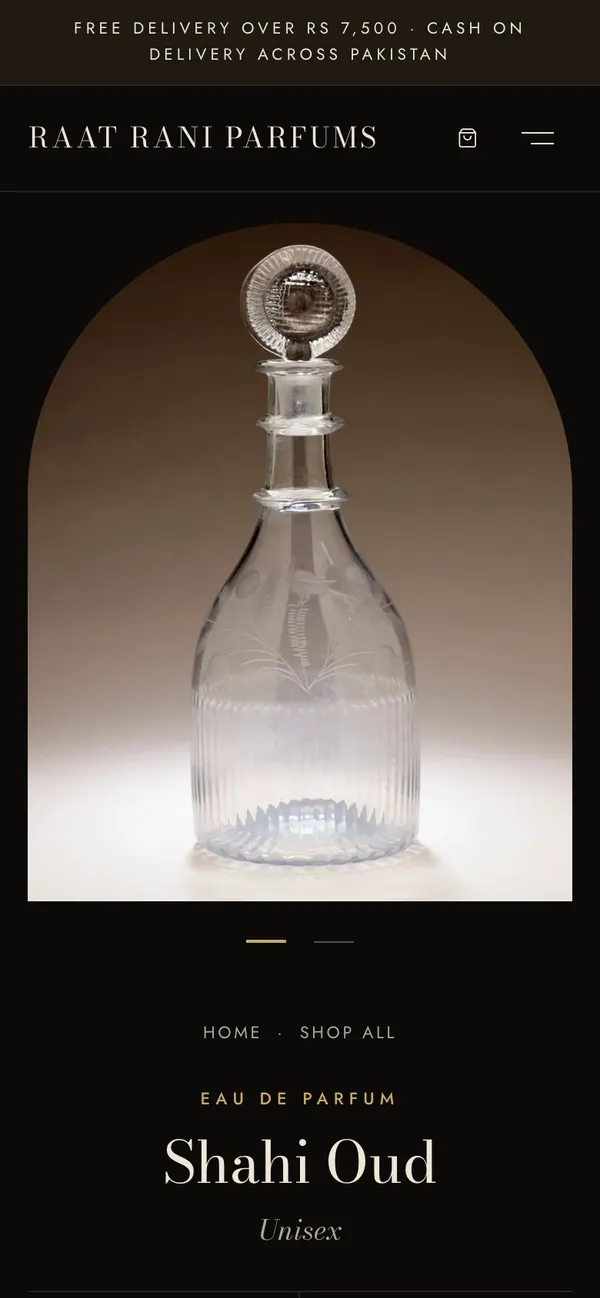 A product page on a phone